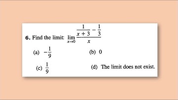 How to find the Limit of a complex fraction with 0/0 - MCS21 ODM 3 Q6