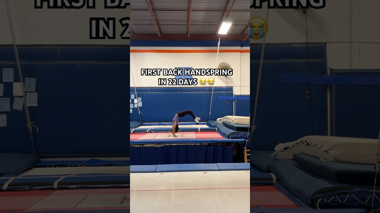 FIRST BACK HANDSPRING IN 22 DAYS 🥹😭💜 