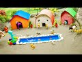 diy making mini farms house with animals | mini fish aquarium | Mini Hand Pump Supply Water #94