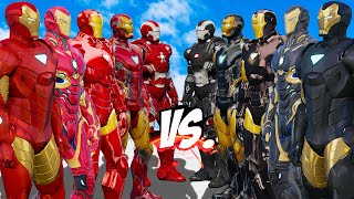 Team Iron Man Vs Team Black Iron Man - Epic Superheroes War