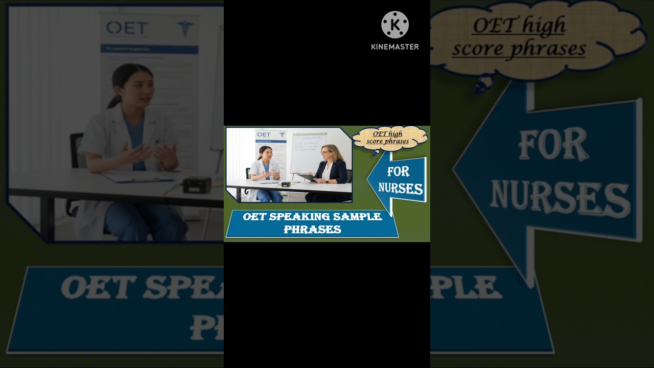 OET Speaking Sample Phrases - Part - 4 🥰☺️