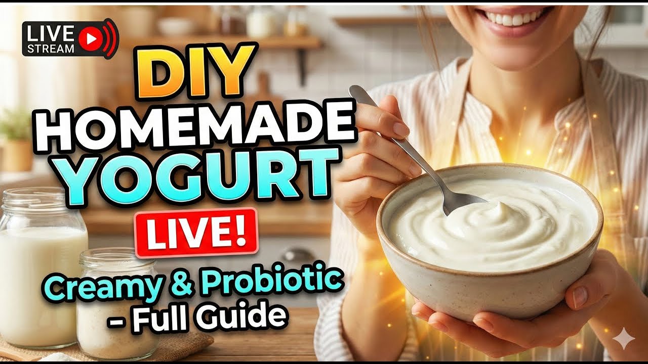 LIVE: How to Make Simple Probiotic Yogurt at Home - YouTube