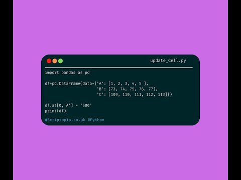Python pandas - Update value of cell in DataFrame