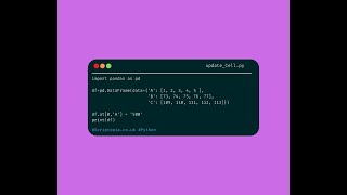 Python pandas - Update value of cell in DataFrame