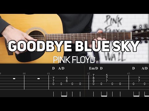 Pink Floyd - Goodbye Blue Sky (Guitar lesson with TAB)