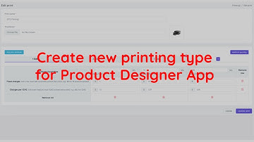 Create new printing type for Product Designer App
