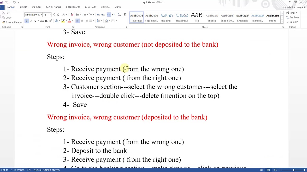 Lecture 70: How to correct Misapplied Customer Payments in the QuickBooks?