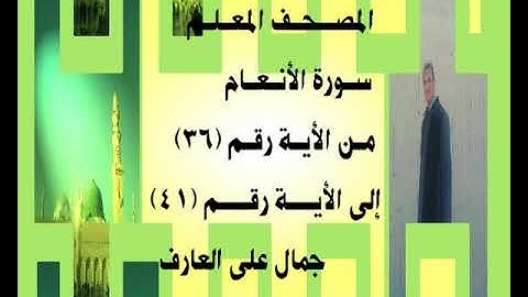 المصحف المعلم سورة الأنعام من الأية رقم(36)إلى الأية رقم(41) جمال على العارف