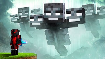 I Fought 3 WITHERS with NO ARMOR...