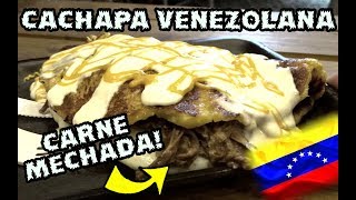 CACHAPA DE CARNE MECHADA VENEZOLANA SANTIAGO DE CHILE porestascallesfastfood.cl foodtruckgarden.cl