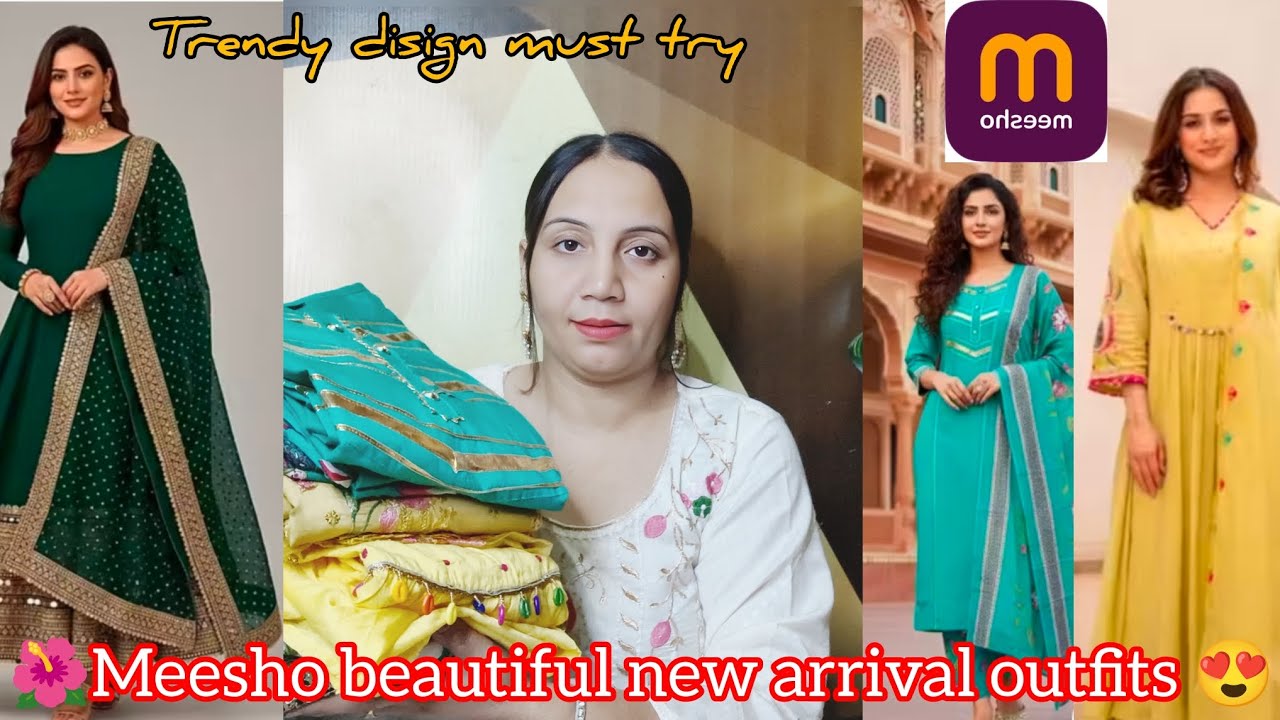 🌺meesho new arrival outfits 😍 meesho best kurta set💖must try outfits 💞 honest review and tryon 💕💕