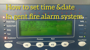 how to set time and date in fire alarm system gent panel