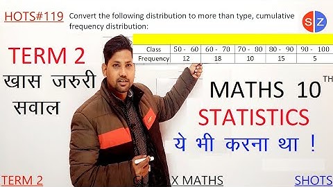convert the following distribution to more than type cumulative frequency distribution@MathsTransporter