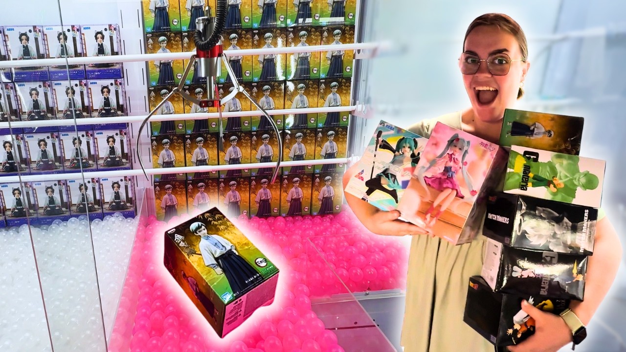 We WON Over 20 ANIME FIGURES From Round1 Claw Machines!