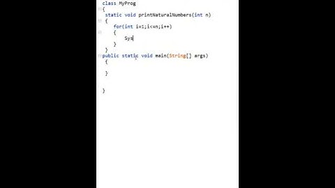 Java Program to Print N Natural Number #shorts #viral #shortvideo #programming #javaprogramming