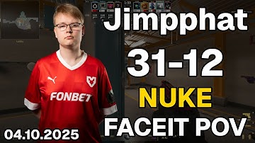 Jimpphat (31-12, 2.58 K/D) Nuke | FACEIT POV DEMO CS2 | Oct 04, 2025 16:44 UTC