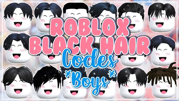 10+ Roblox BLACK hair for BOYS with codes and links! ✧ Glam Game + Roblox 