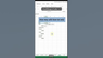 Count Cells with text value | Excel tips and tricks