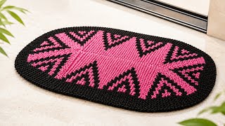 Unique Zig-Zag Pattern Knitting Doormat Design | Doormat #238