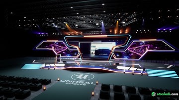 Stage PERTY | Unreal Engine Corporate Virtual Set | Integrated With Aximmetry