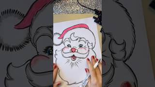 Santa Baby-coloring page with Tombow Dual Brush Pens- #santababy #santa