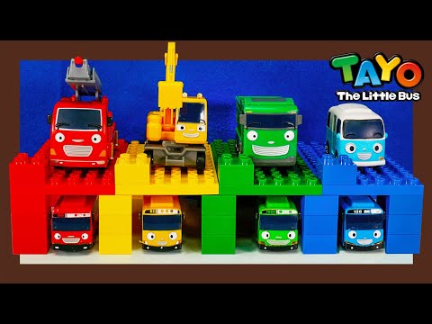 Видео: Учим цвета с Тайо Игрушки l Игра с цветом с тележкой l Радужные гаражи транспортных средств