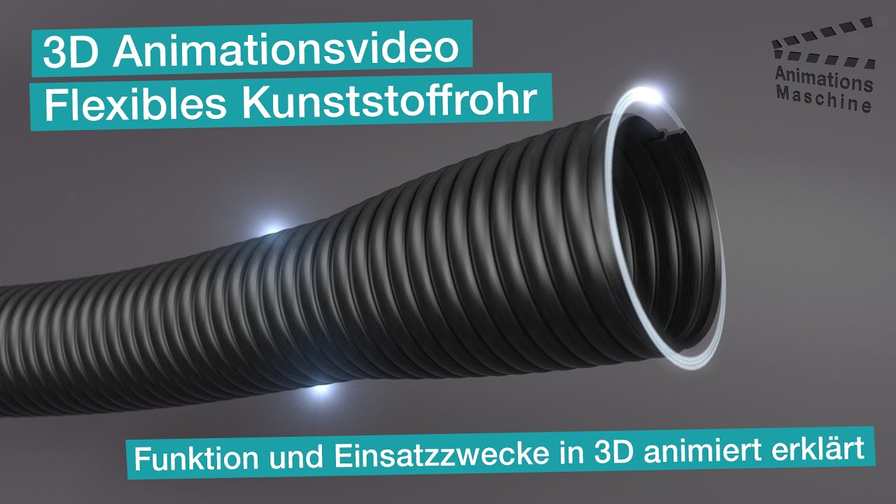 3D Animationsvideo flexibler Kunststoffschlauch