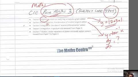 CIE Pure Maths 3 9709 Syllabus 2020 Updates