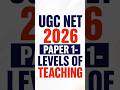 UGC NET Paper 1: Levels of Teaching #ugcnet2026 #netjrf #teachingaptitude #previousyearquestions