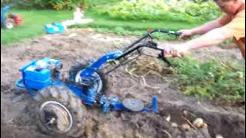 BCS 730 with 8 HP Kohler Magnum pulling a Mainline potato plow