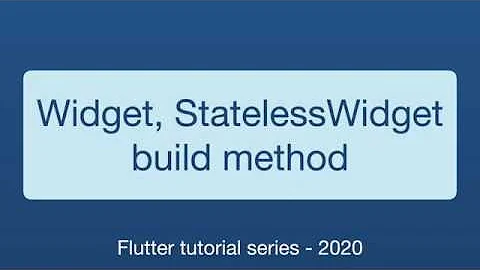 06-Flutter basics-Widget, build method, StatelessWidget