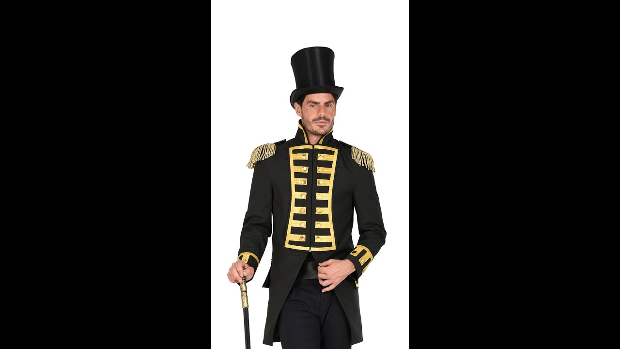 Boland Chaqueta De Capitán Pirata Para Hombre – Negra Con Ribetes Dorados – Poliéster – Talla L – Ideal Para Fiestas Y Carnaval