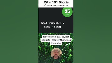 Comparison operators - C# for .NET in 101 Shorts - 25 /101
