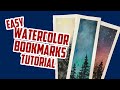 How to Watercolor a Bookmark  EASY