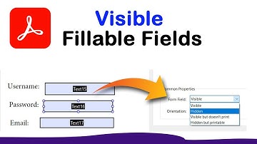 How to visible fillable fields in pdf using Adobe Acrobat Pro DC