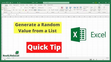 Generate a Random Value from a List in Excel