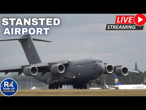 Qatar C-17 | LIVE London Stansted Airport Plane Spotting | Boeing 737,A321, Military & Private Jets