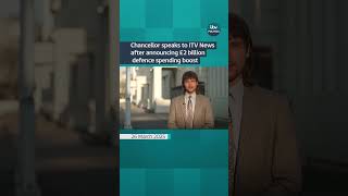 Chancellor speaks to ITV News after announcing £2 billion defence spending boost ITV News