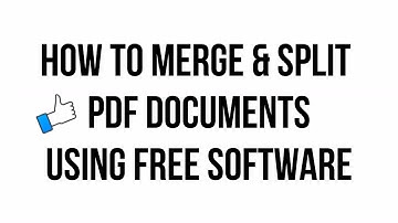 How To Merge and Split PDF Files With Free Software !!