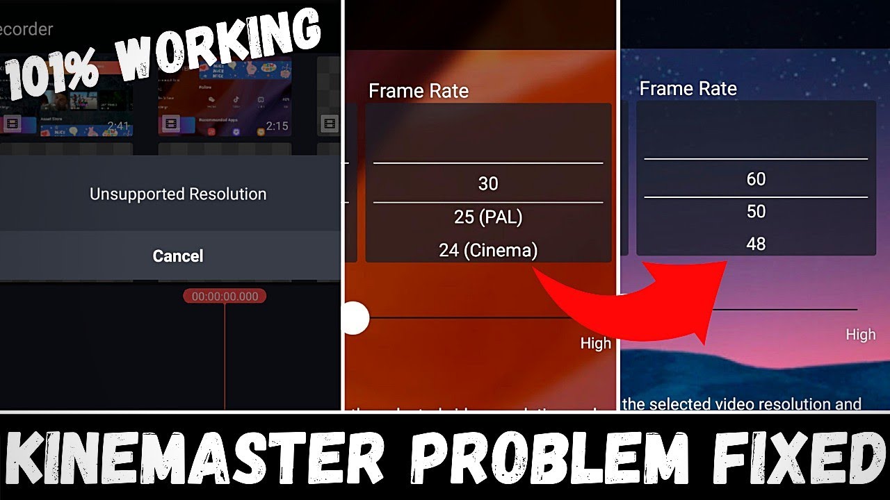 KINEMASTER UNSUPPORTED RESOLUTION | HOW TO EXPORT VIDEO IN KINEMASTER 1080p 60fps