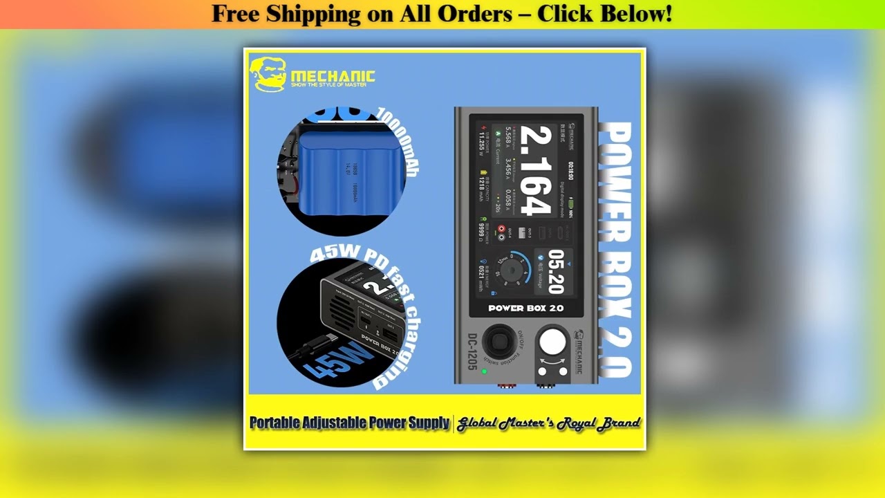 MECHANIC POWER BOX 2.0 Multi mode Portable Adjustable Power Supply Tester for Phone Repair Current