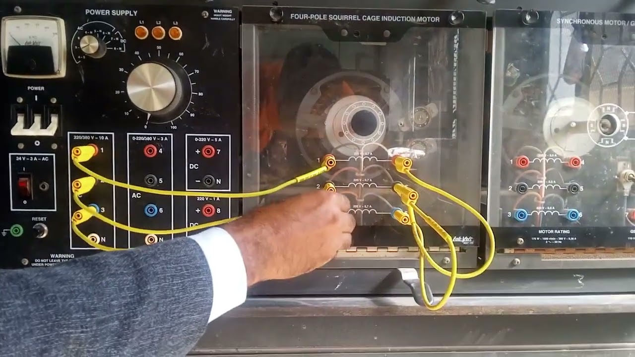 بدء حركه المحرك الاستنتاجى ٣اوجه/ التوصيل المباشر/فنى الات /الصف الثالث