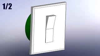 SolidWorks Tutorial #121: Light Switch (3parts) pt1/2