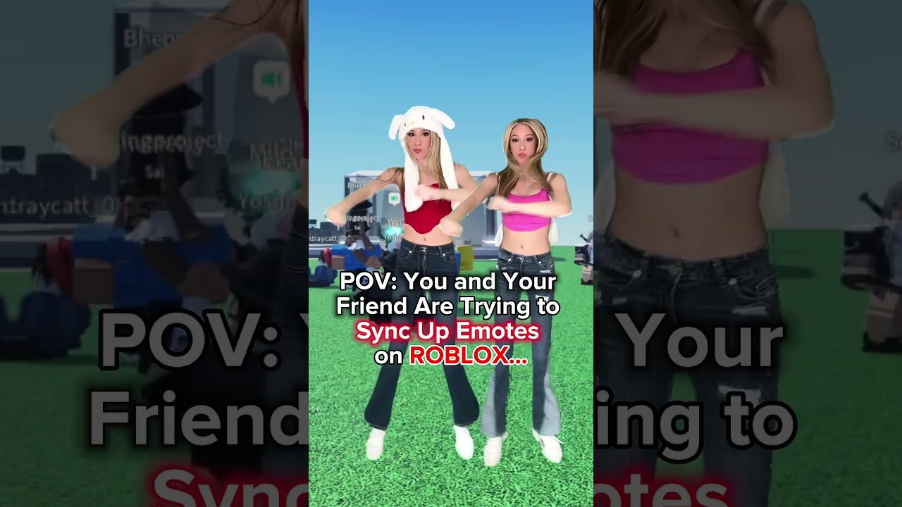 POV You Your BFF Trying To SYNC UP EMOTES On ROBLOX