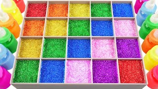 Satisfying Video l Mixing All My Slime Smoothie into Making Rainbow Clay &amp; Cubes Cutting ASMR #02