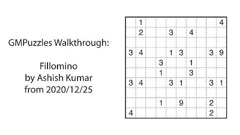 GMPuzzles - 2020/12/25 - Fillomino by Ashish Kumar