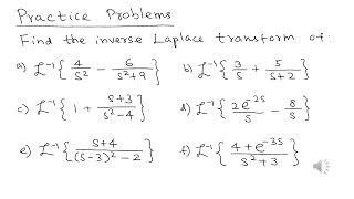 How to find Inverse Laplace Transforms | Table Method | 6 Practice Problems | Exam Review