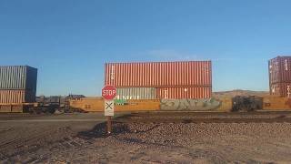 Monster WB UP Port Stack Train At Nebo CA! #bigbossrailfanner