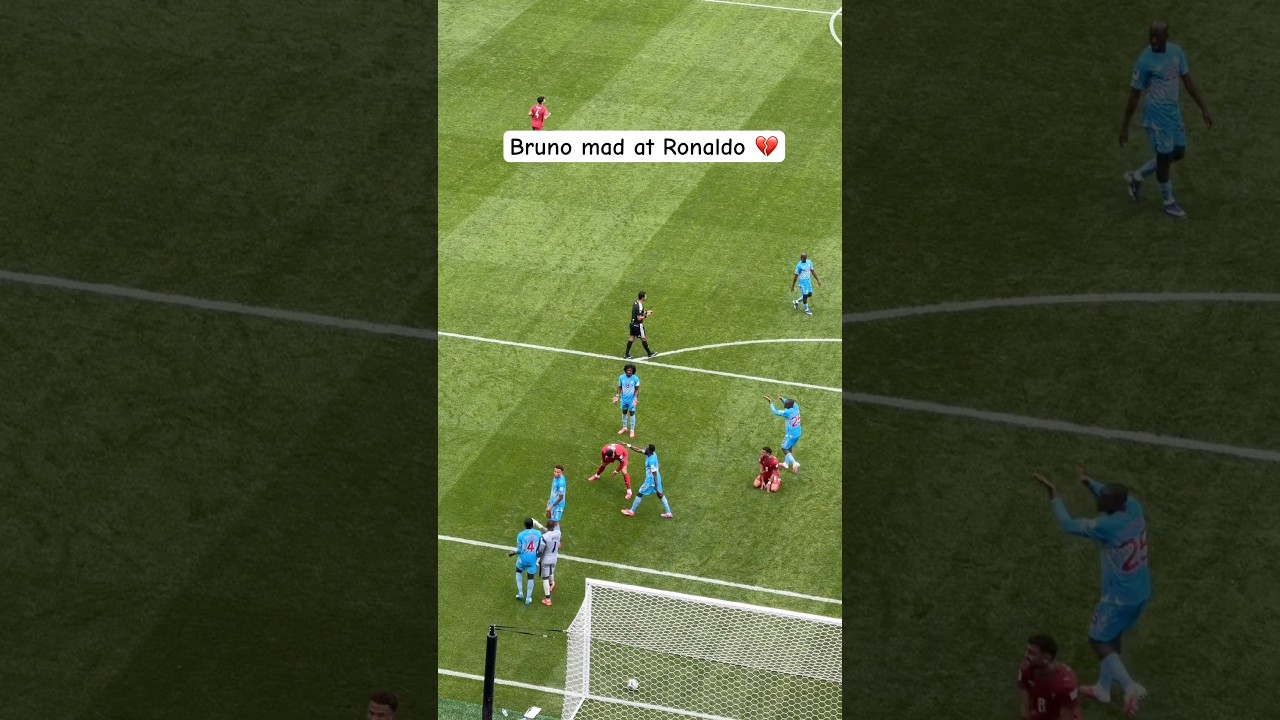 Bruno Fernandes mad at Ronaldo after he missed the chance 😱😱 #urcristiano #portugal #worldcup2026