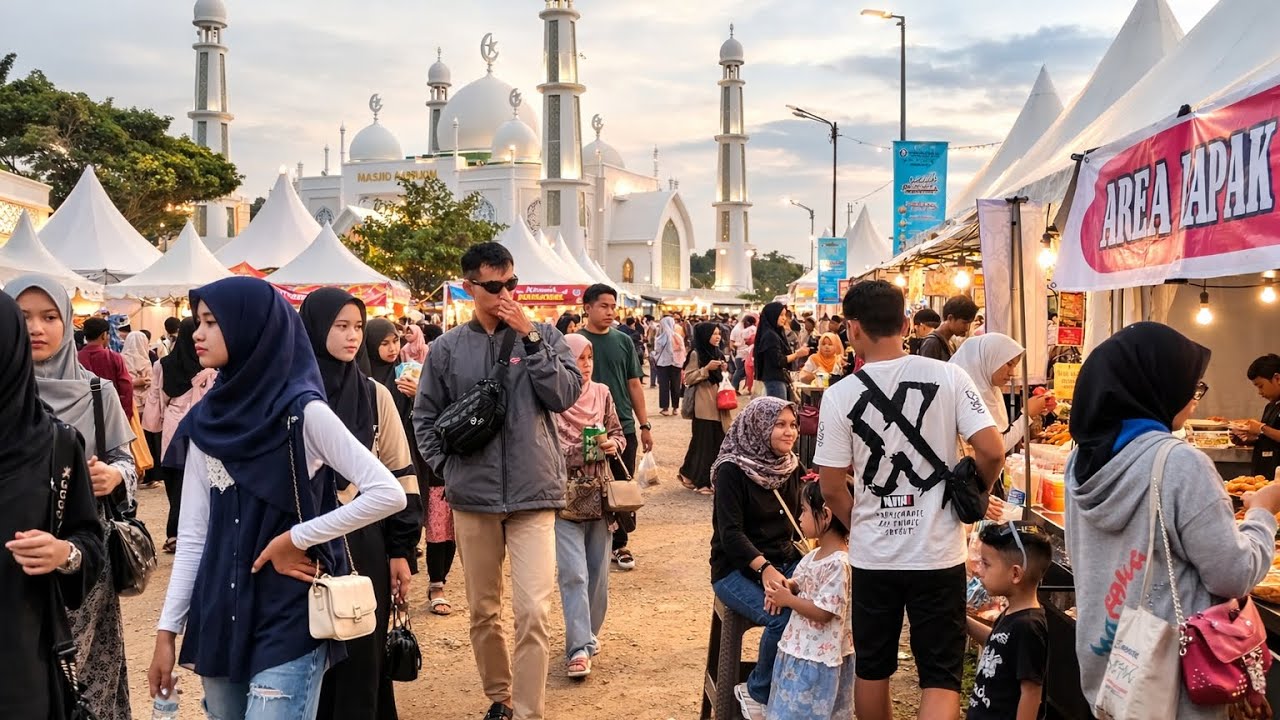 MERIAH,RAMADHAN HALAL FEST DI MASJID AL HAKIM PADANG BERBAGI 1000 PORSI MAKANAN BERBUKA DAN SAHUR 